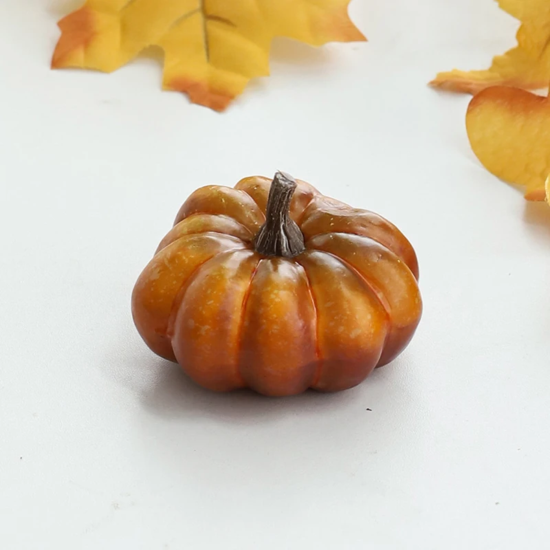 Mini Artificial Halloween Pumpkin Decor, Simulação Vegetal, Artesanato DIY, Decoração de festa, Farmhouse Harvest Props