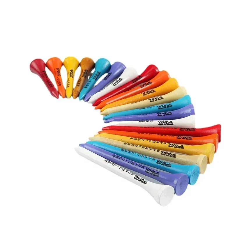 PGM 50pcs Wooden Golf TEE Ball Holder Golf Supply Accessories 42/54/70mm Random Color Golf Supplies  QT003