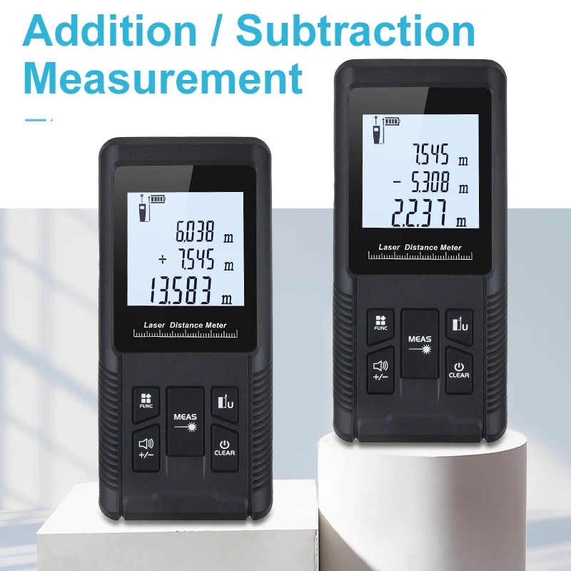 X-120 120M Laser Meter Entfernung mit Winkel Funktion Digital Laser Entfernung Meter Entfernungsmesser Hand-entfernung 50m Meter