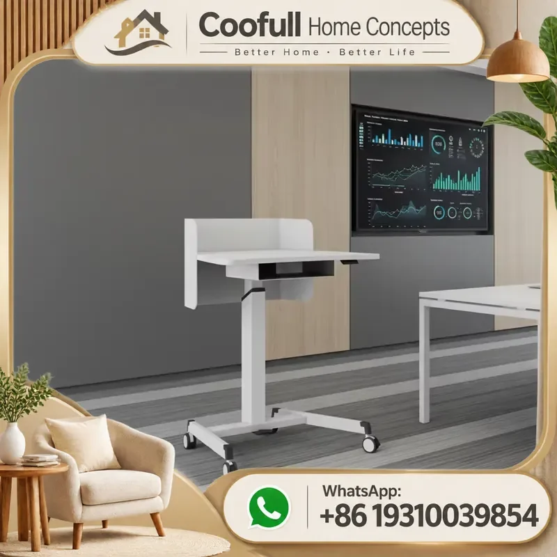 Height Adjustable Electric Standing Desk Metal Ergonomic Computer Table For Office Home Workstation Modern Lifting Lectern