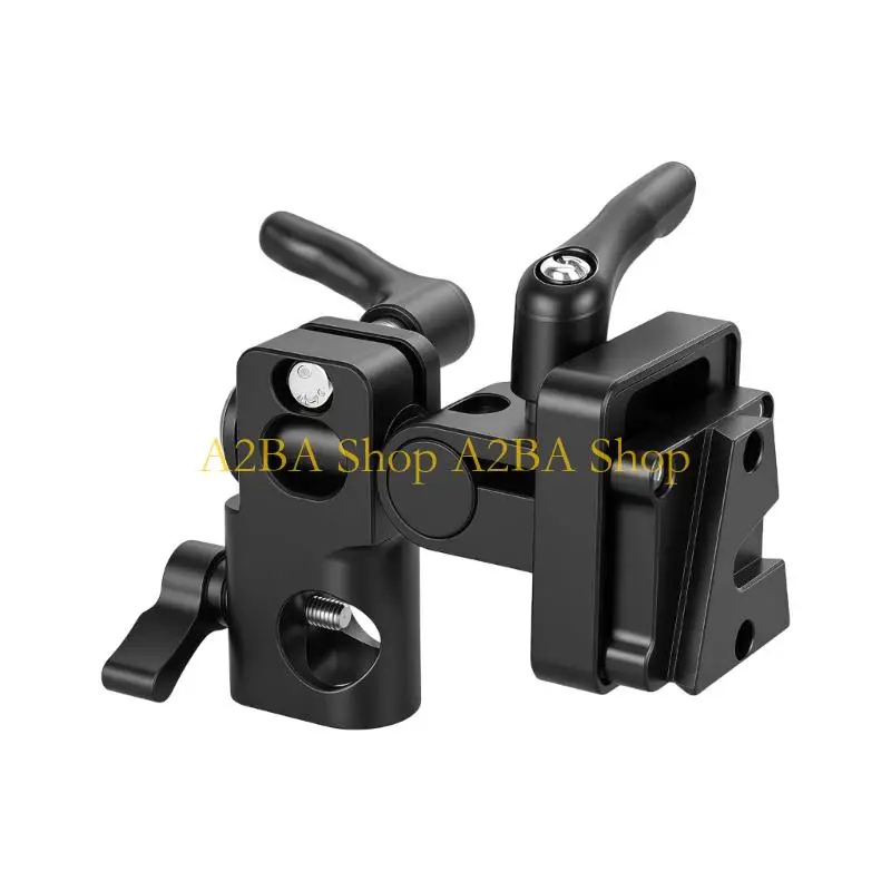 A2BA Professional V Type Male Mount With Integrated 16Mm Light Stand Base Quick Release V Lock For Video Recording Gear
