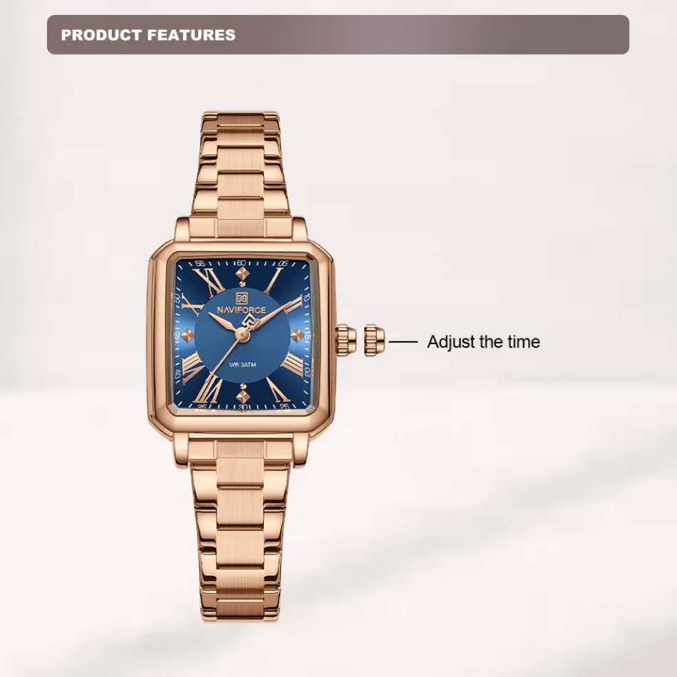 NAVIFORCE Women Watches Fashion Clock Stainless Steel Luxury Watch Simple Business Waterproof Wriswatch Ladies Relogio Feminino
