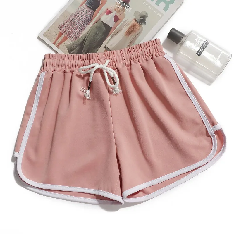1pcs Summer Women Casual Solid Shorts Girl Gym Workout Shorts Pants Ladies Mid Waisted Yoga Short Student  Loose Shorts S-3XL