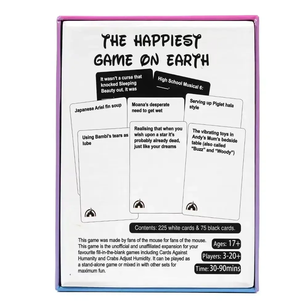 The Happiest Game On Earth Card Game for Families and Friends, Super Fun Adult Party Games Suitable for House Birthday Parties