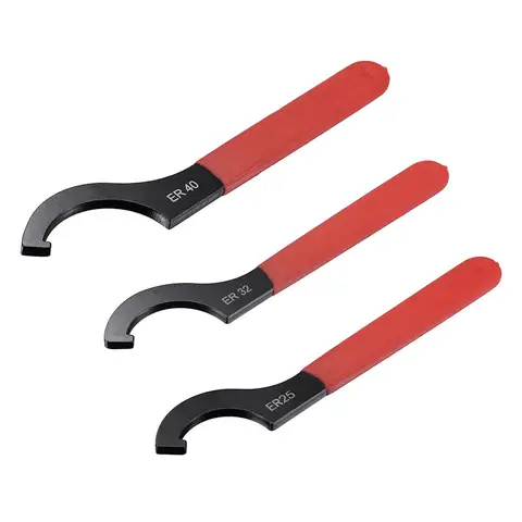 ER25 ER32 ER40 후크 렌치 스패너 콜렛 척 NC 밀링 공구, 선반 공구 클램핑 너트 고 탄소강 ER 스패너