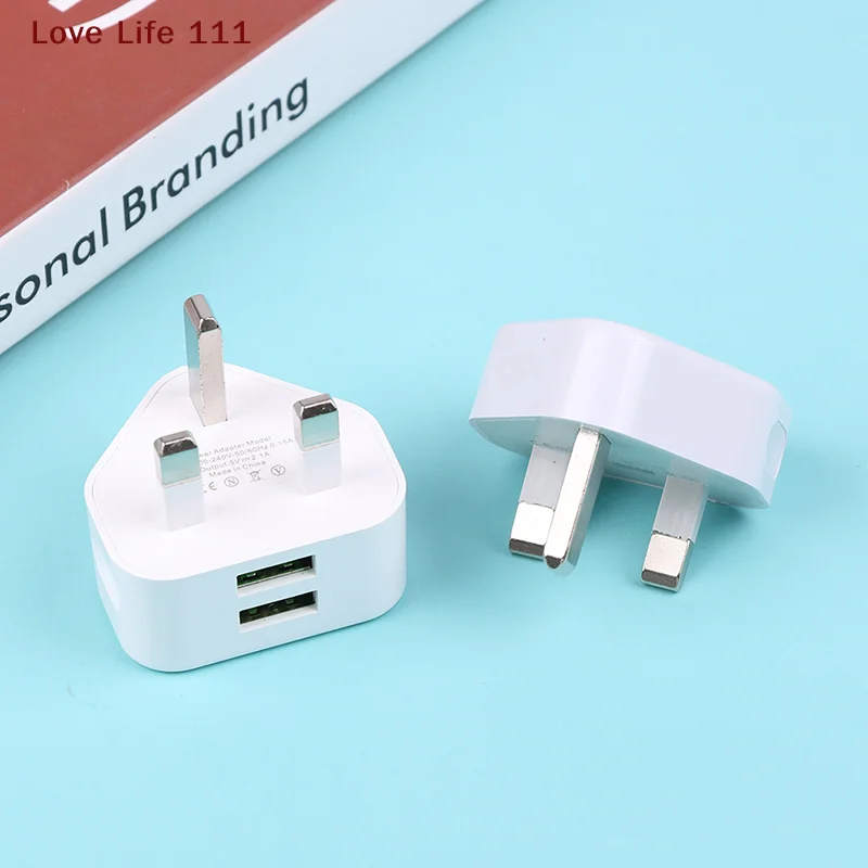 

New Universal UK Plug 3 Pin Wall Charger Adapter With 1/2 USB Ports Charging For 11 For Huawei Charging Charger