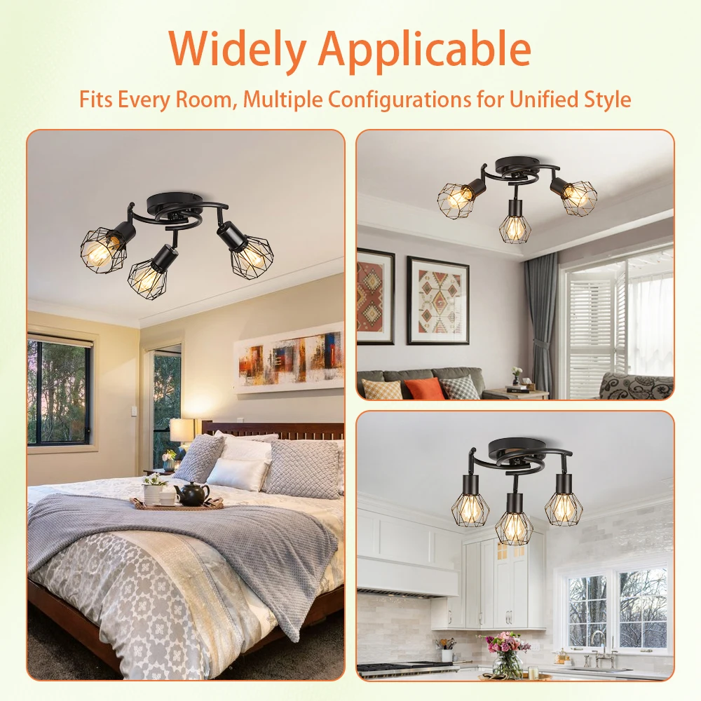 Retro Multi heads Pandent Lamp Simple Design Ceiling Postmodern Home Lights Living Room Classical Led Luminaire E27 lamp holder