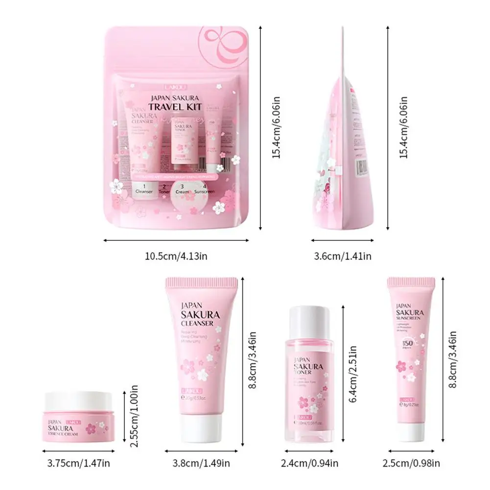 Sakura set per la cura della pelle crema per il viso crema per il viso al collagene crema idratante riparatrice per gli occhi prodotti per la cura della pelle del viso