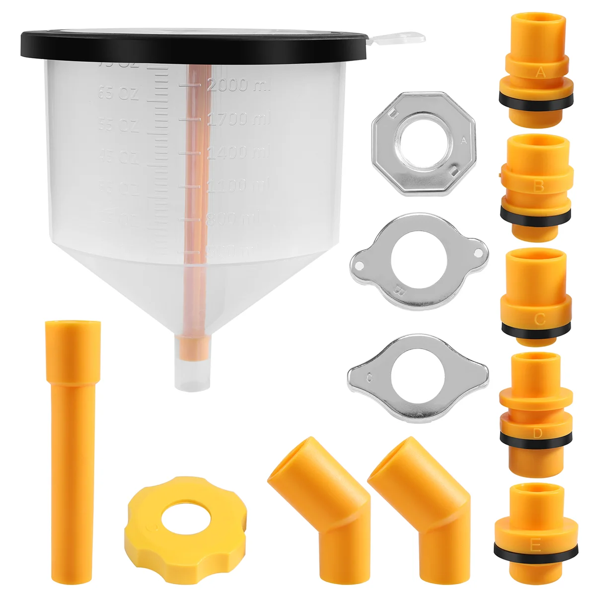 

15Pcs/Set Plastic Filling Funnel Spout Pour Oil Tool Spill Proof Coolant Filling Kit Vhicle Car Accessories