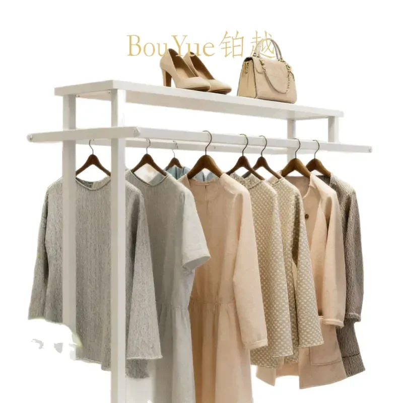 for Nakajima Floor to Ceiling Pants Hanger Double Row Display Rack for Shopping Mall Clothing Store Column