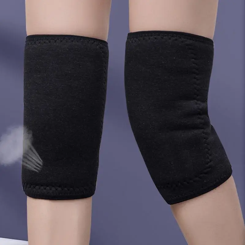 Knee Sleeves For Men Adjustabe Cashmere Wool Knee Warmers Thermal Knee Braces Leg Warmers Winter Plush Knee Pads Leg Sleeves