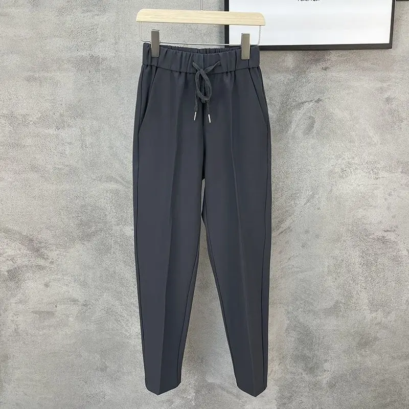 Men's Clothing Smart Casual Ankle-Length Trousers Non-Woven Lightweight Comfortable Office Dress Pants for Spring Autumn Pants