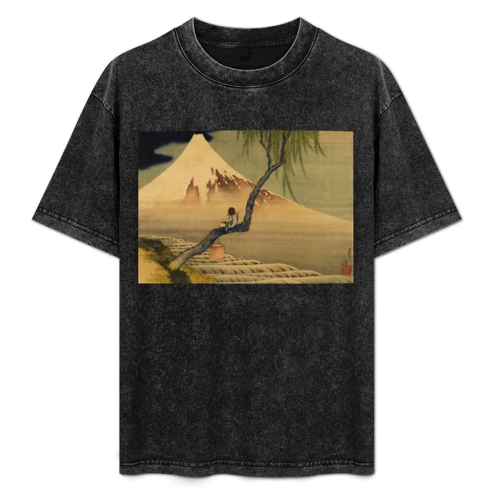 

Katsushika Hokusai Boy Viewing Mount Fuji Classic Japanese Painting T-Shirt