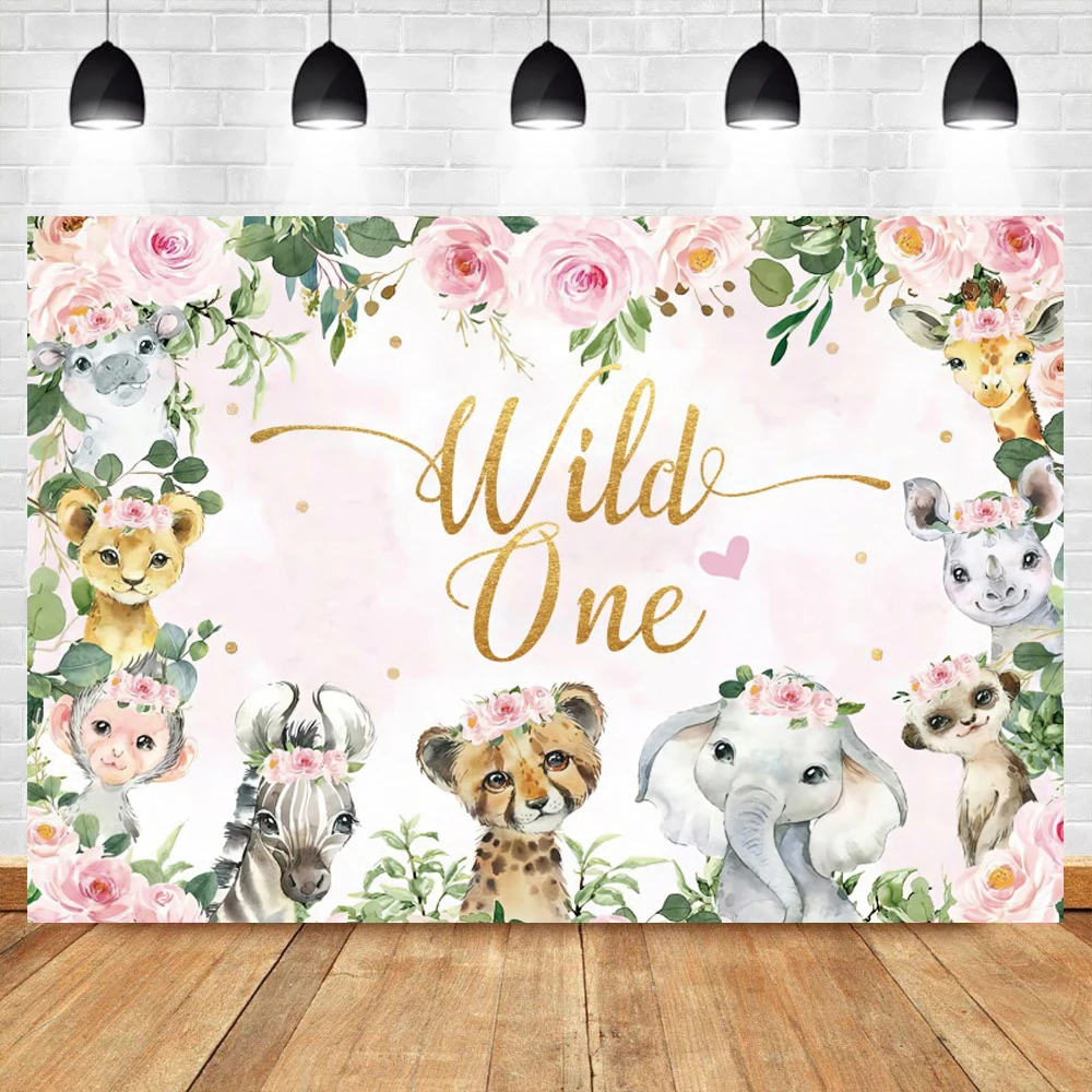 الاستوائية الغابة سفاري التصوير خلفية طفل 1st البرية واحد المولود الجديد حفلة عيد ميلاد فوتوزون الأسرة تبادل لاطلاق النار خلفية الصورة