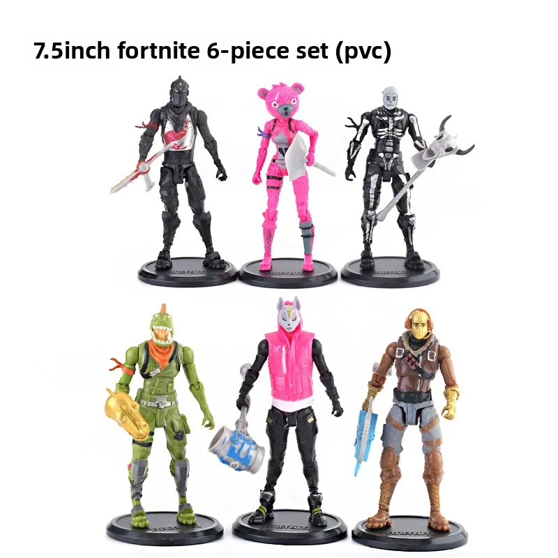 

Набор из 6 фигурок Fortnite: коллекционные модели для декора стола, игровые аксессуары, игрушки для подарка
