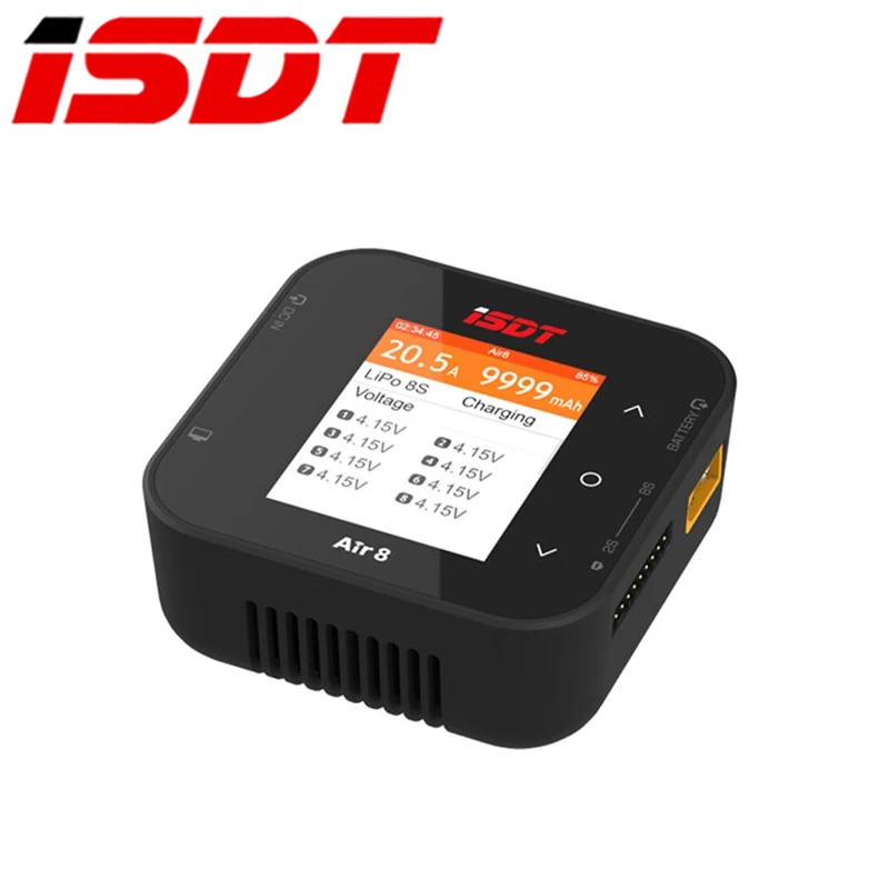 新しい ISDT Air8 Lipo バッテリー バランス充電器/放電器 20A 500W DC 1-8S Li-Po Li-Hv Li-Ion Li-Fe NiMH Ni-Cd Pb対応