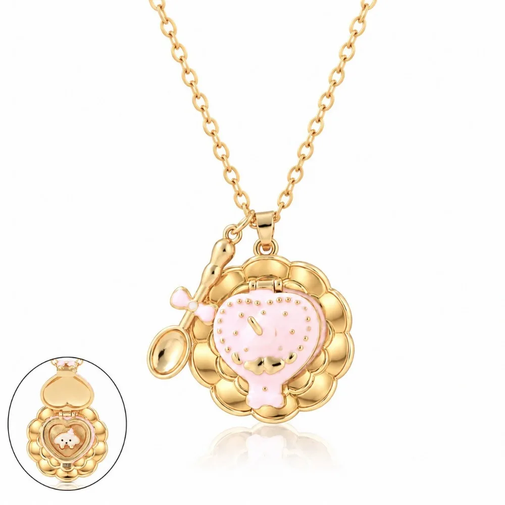 Openable Pendant Jewelry Set Delicate Craftsmanship Skin-Friendly Ring Fine Alloy Matching Outfits Necklace Ring Gift Giving