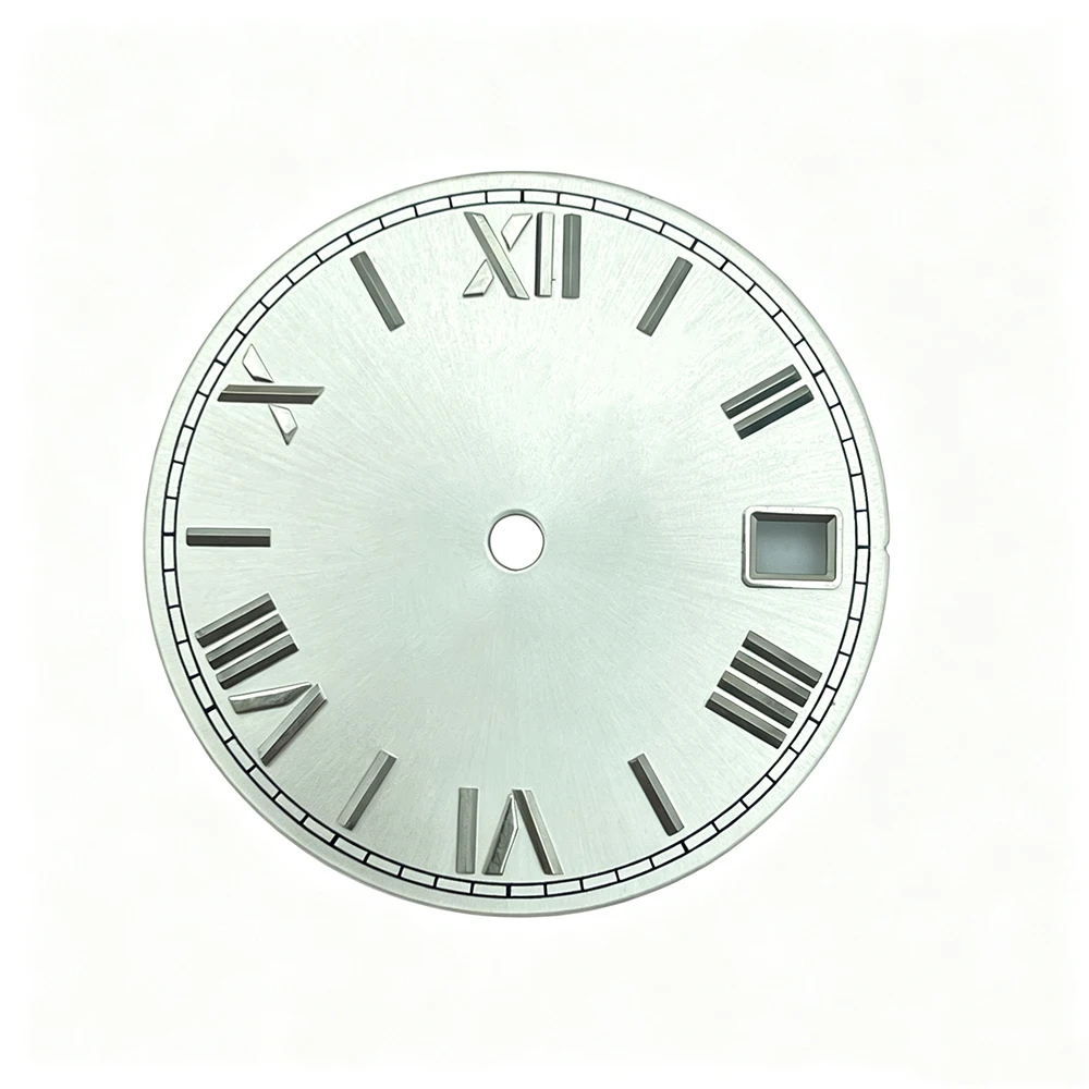 28.5mm NH35 DialDATE Series Watch Face NH35 Roman dialfor NH35 Movement Green Luminous High-Quality Watch Accessory