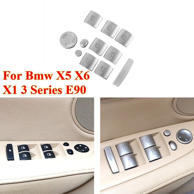 

Car Window Switch Repair Button Cover Vehicle Door Glass Control Switch Key Cap Applicable to Bmw X5 X6 X1 3 Series E90