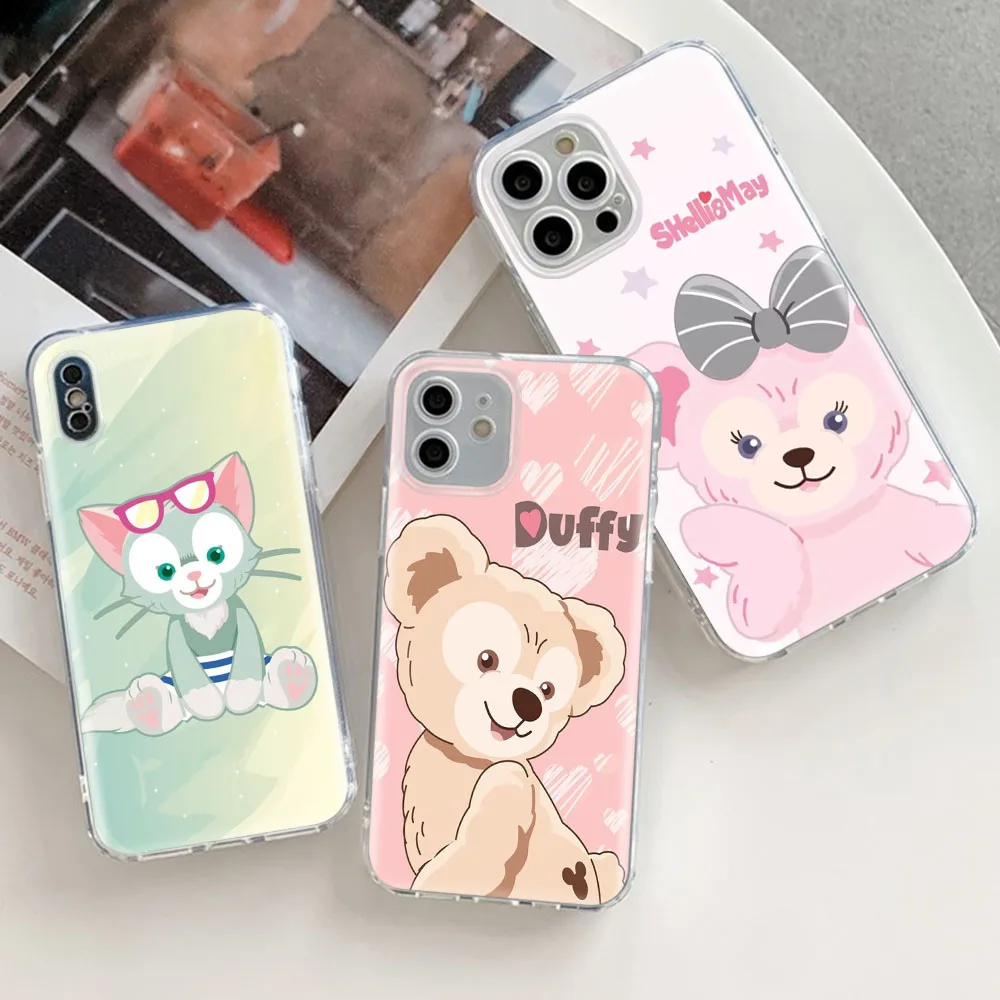 Duffy and Friends Transparent Case for Motorola Moto Edge 40 G14 Neo G24 Power G72 G71 G73 G31 G32 G34 Pro Cover