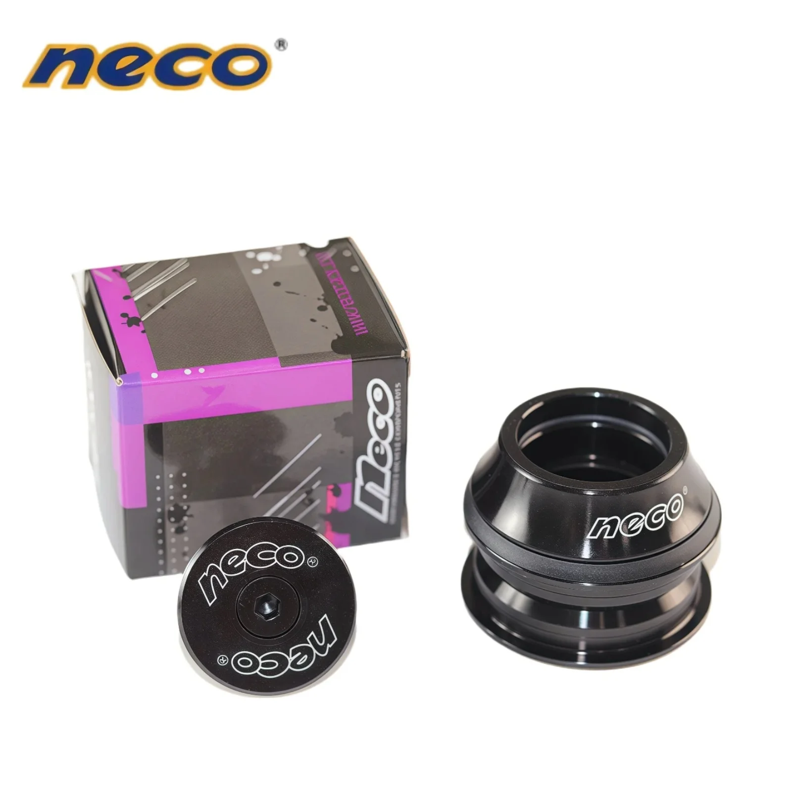 

Neco MTB Road Bike Headset Bicycle Semi-Integrated Threadless Headset 1-1/8" Aluminum Alloy 44/28.6/30mm Sealed Bearing Headset