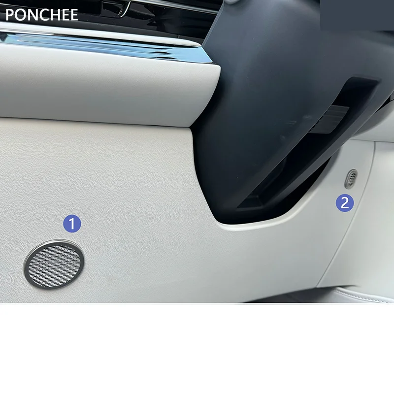 

For Geely EX5 Galaxy E5 2024-2025 Steering Wheel Outlet Titanium Protective Cover Speaker Cover Automobile Modification Supplies