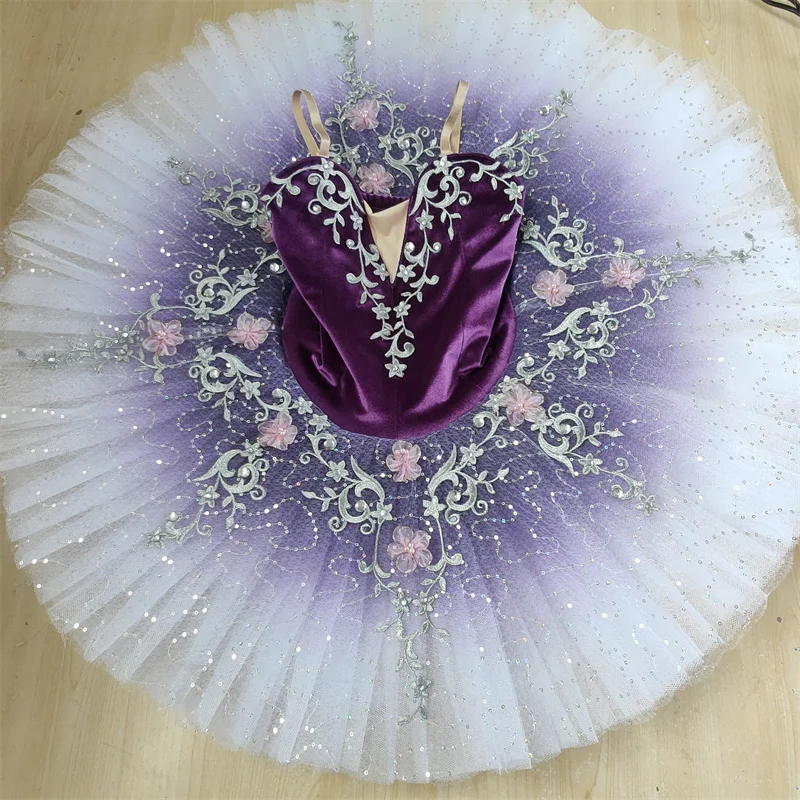 new-sle-light-blue-tulle-skirt-ballet-cetition-performance-costume-children's-profional-bluebird-swan-lake-puffy-skirt