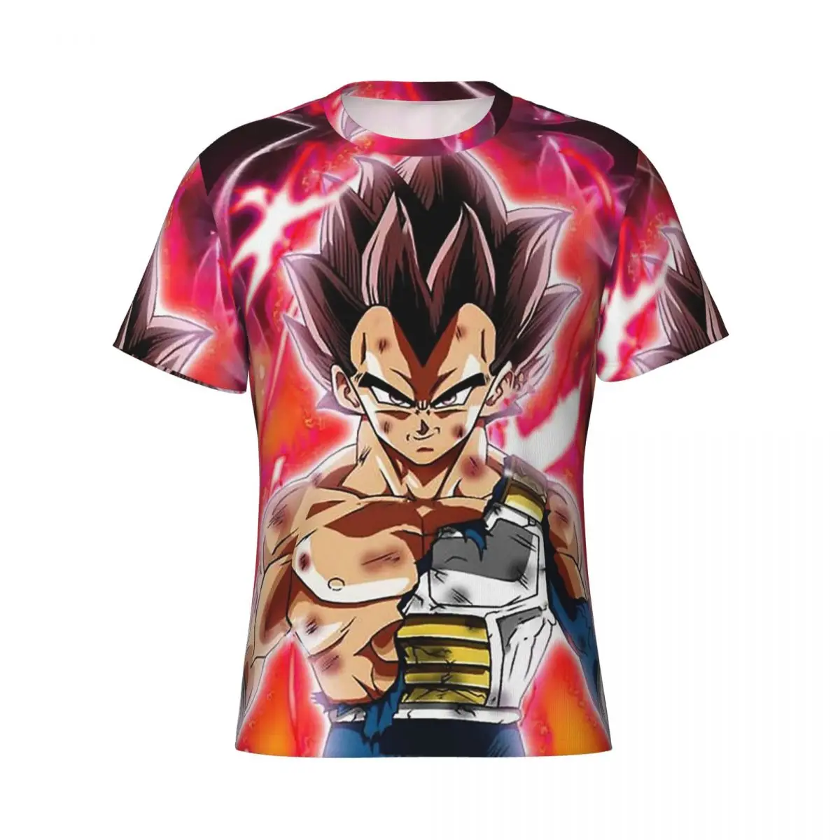 Camisetas Dragon Ball Z Vegeta para hombre y mujer, camisetas divertidas de poliéster con cuello redondo, camiseta DBZ, ropa de manga corta para fiesta
