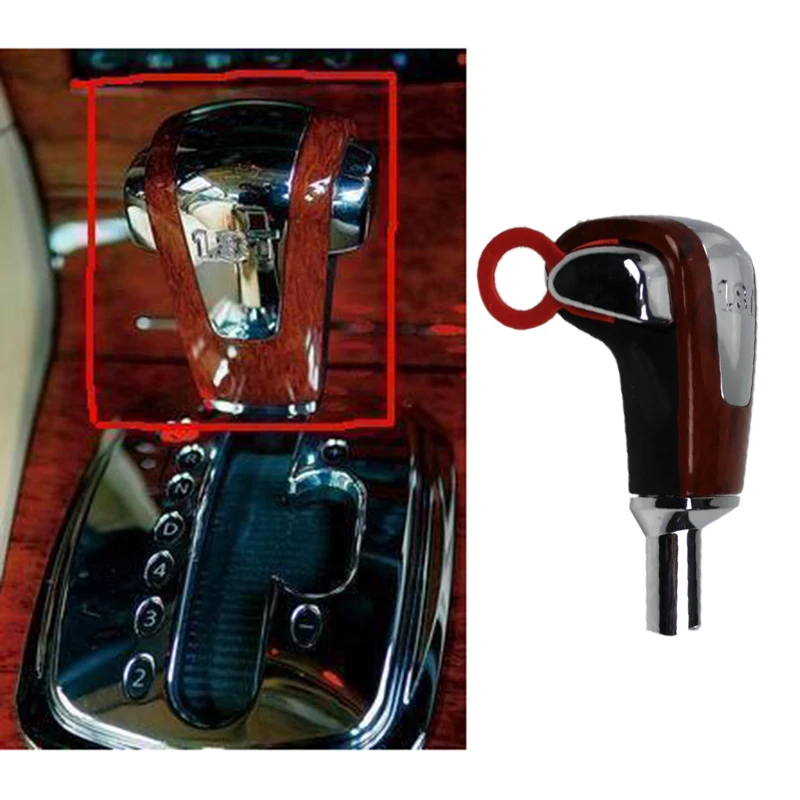 

Car Cherry Wood & Chrome Automatic Gear Shift Knob Shifting Handball For Passat B5 1.8T 1999-2004 3BD713139