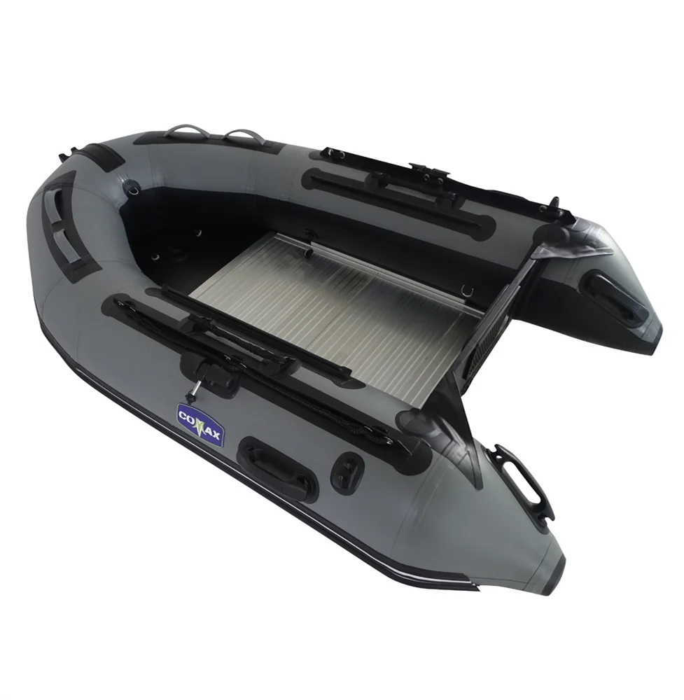 قارب قابل للنفخ 0.9 ملم PVC أرضية من الألومنيوم قارب صيد قابل للنفخ مع محرك