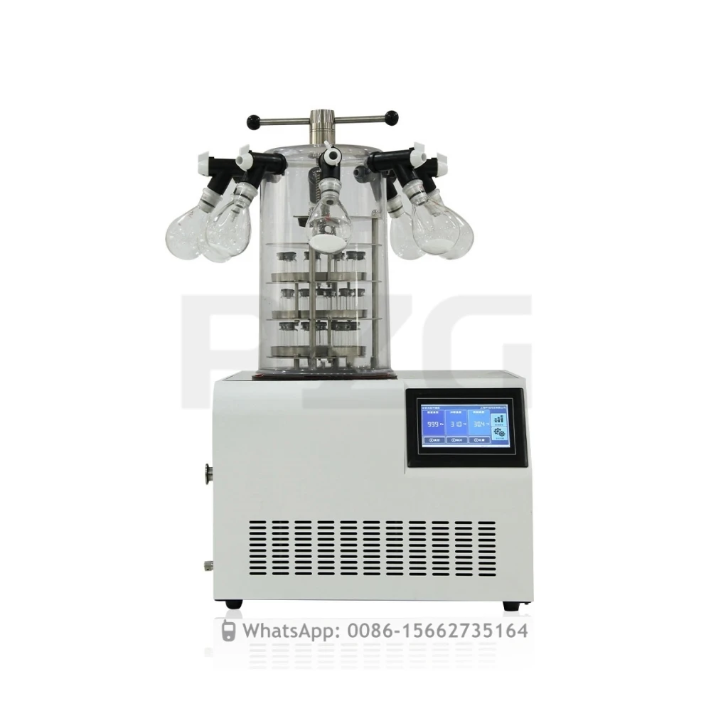 Table-Top Manifold Gland Lyophilizer Freezer Dryer Laboratory Medical Vaccum Pump Table Top Freezing Drying Machine