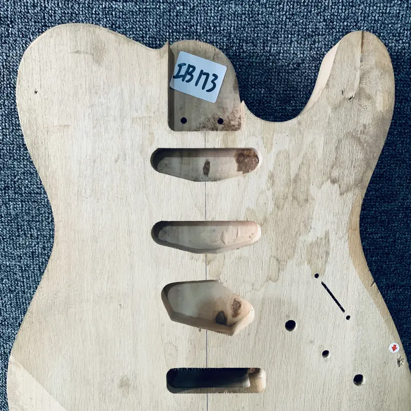 IB173 SSH Pickups Custom Bridges Tele Electric Guitar Sample Order Unfinished TL Guitar Body in SOlid Basswood with Damages DIY