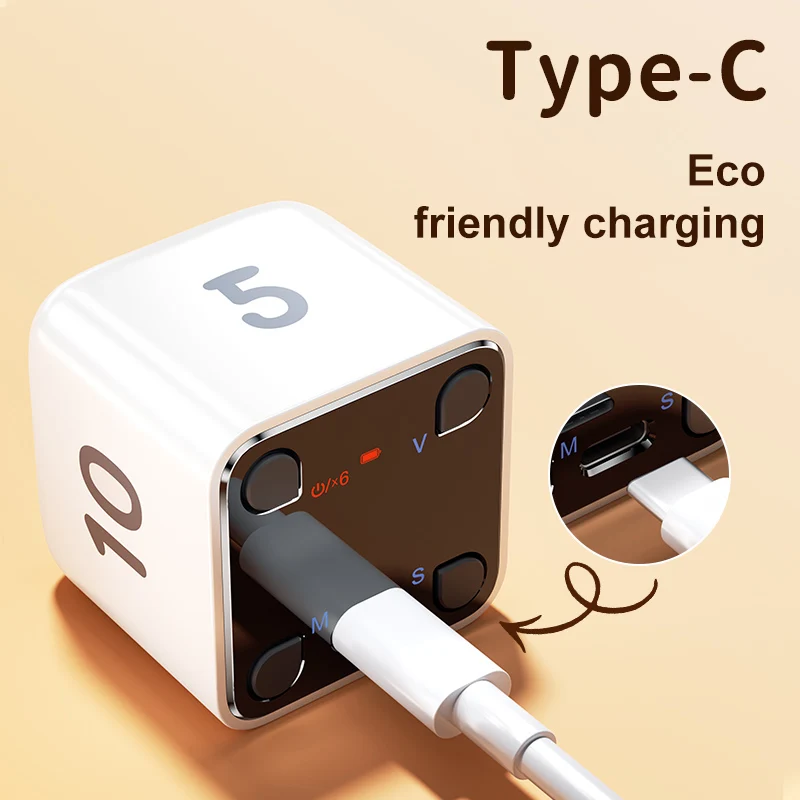 LLANO Mini Ticktime Digital Pomodoro Timer Manual Cube العد التنازلي مدير الوقت + قائمة المهام كتم الاهتزاز والصوت القابل للتعديل Ale