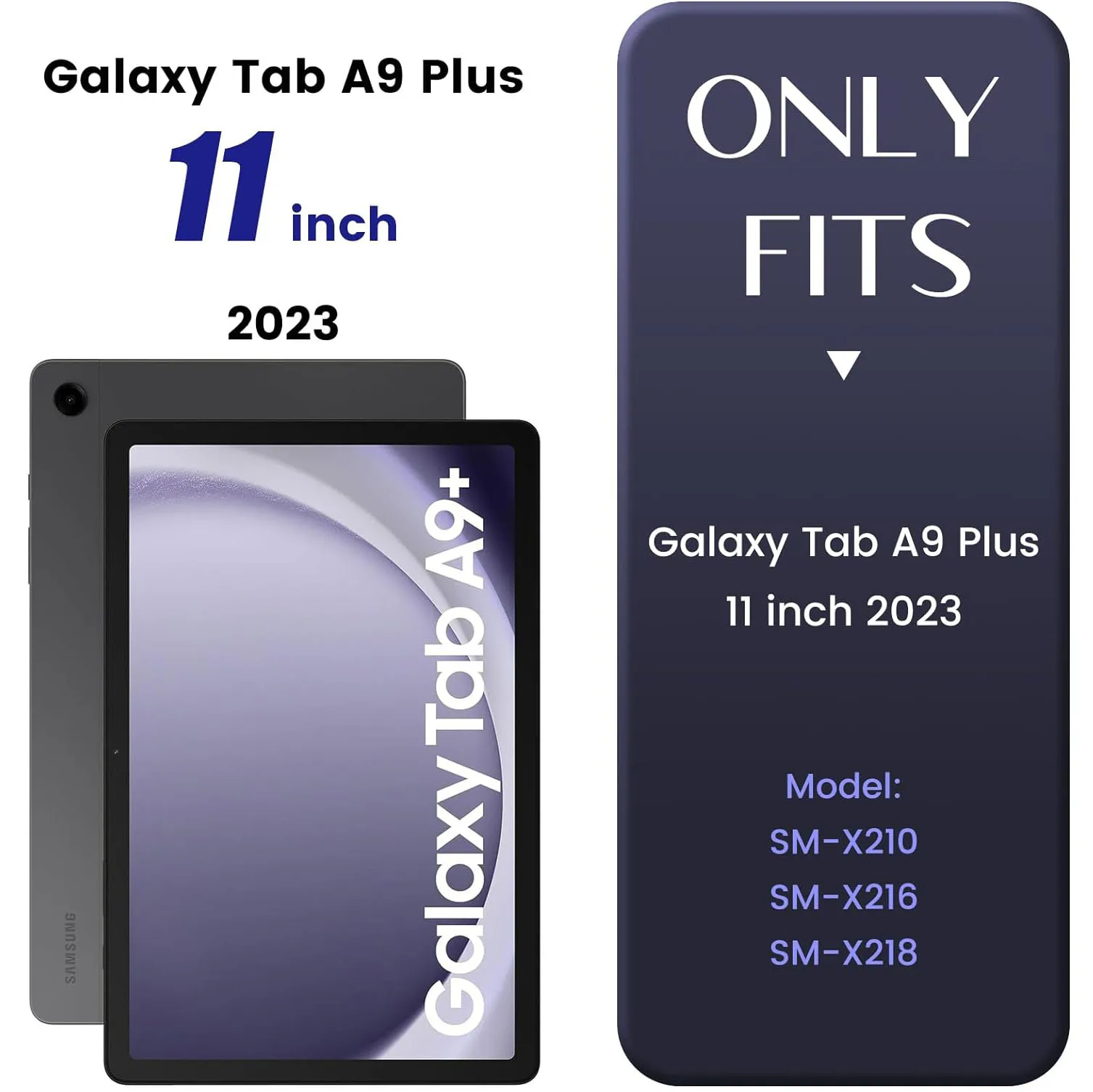 حافظة Galaxy Tab A9+ Plus 5G، غطاء حامل متعدد الزوايا متوافق مع طراز Samsung Galaxy Tab A9+/A9 Plus مقاس 11 بوصة 2023