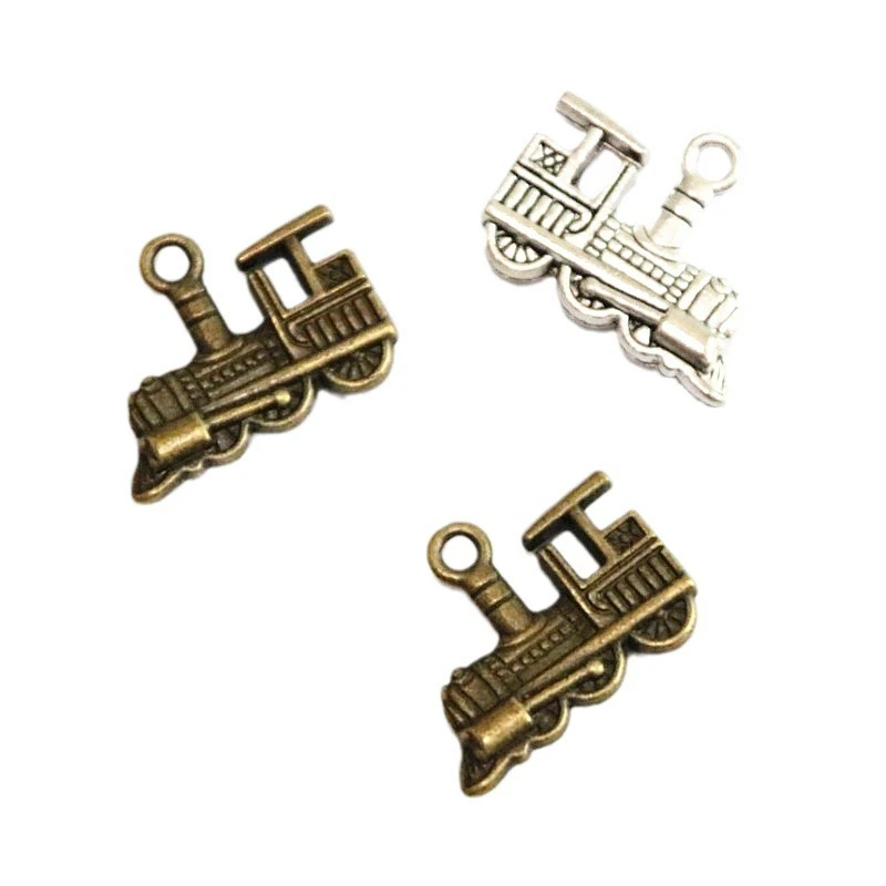 20 Pieces/Lot 17*22MM Vintage Locomotive Charms Fashion Metal Alloy Diy Jewelry Handmade Pendant