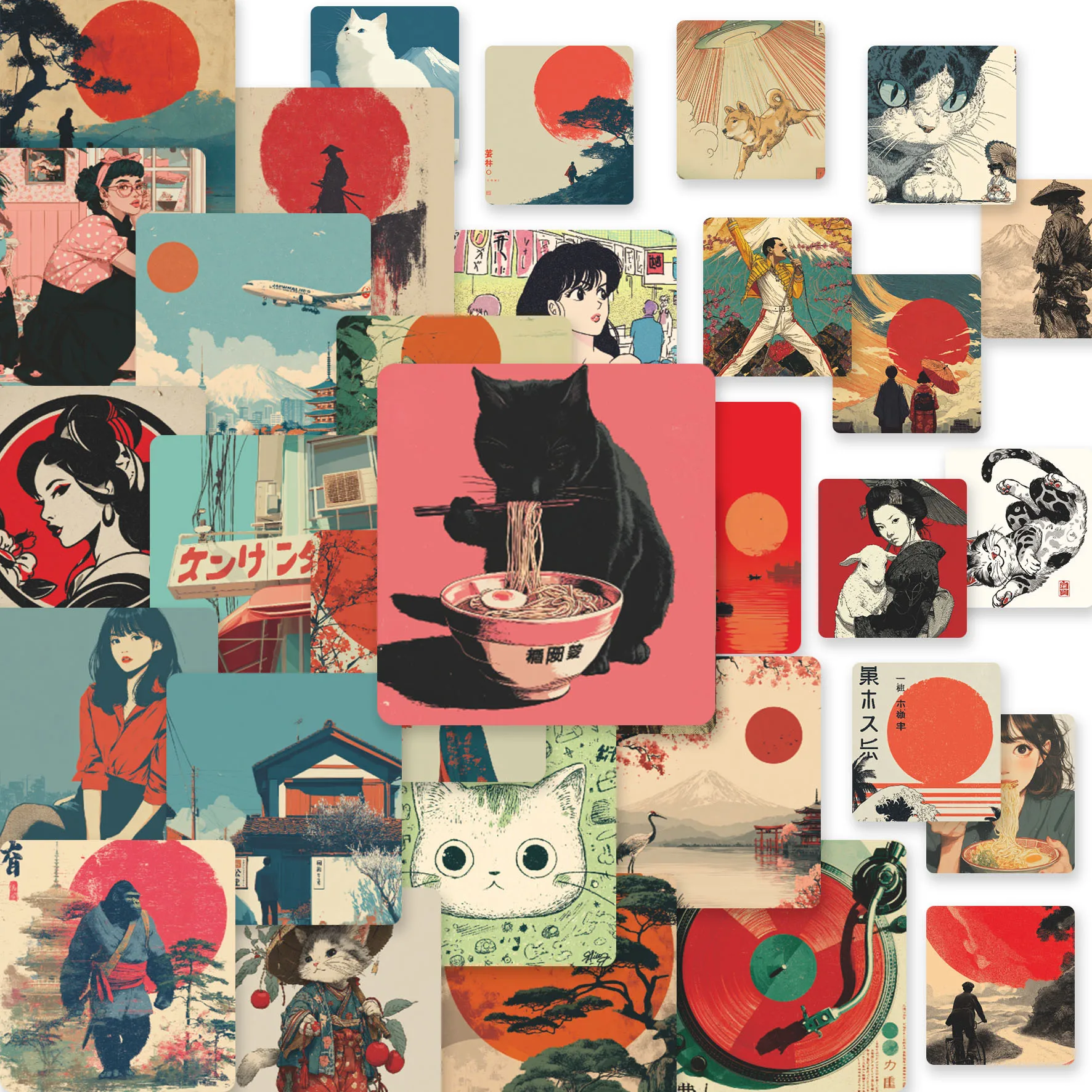 Japanese Lifestyle Culture - 58 adesivi in vinile a tema