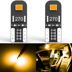 2x Car LED T10 W5W Canbus 6000k Reading Dome Lamp Marker Wedge License PlateLight Bulb 168 194 192 DC 12V White Blue Red Orange