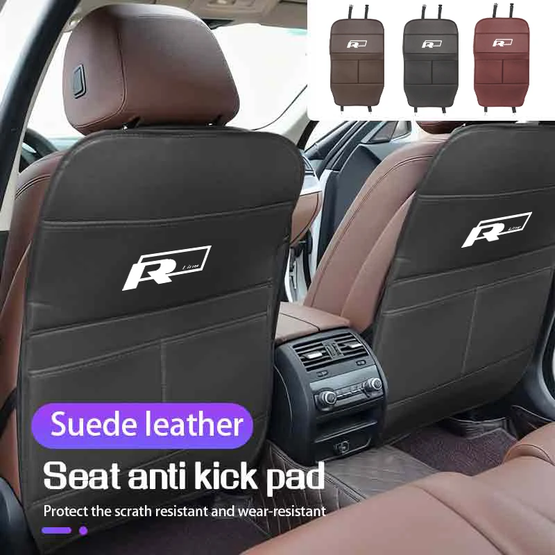

Leather Car Universal Full-Coverage Kick Pad Storage Pouch Auto Accessories For VW Scirocco Jetta Beetle Golf Passat Polo Tiguan