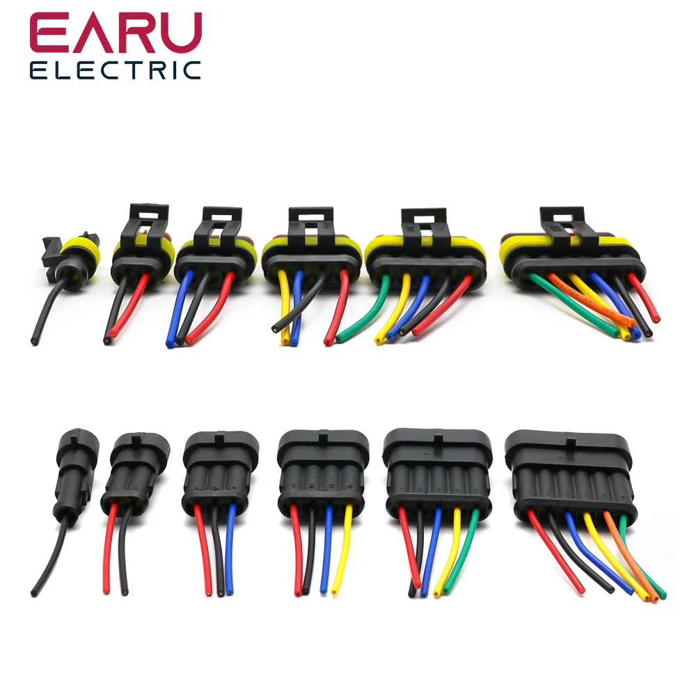 Car Wire Harness Plug Waterproof Joint Connector With Wire 1P 2P 3P 4P 5P 6P Plug-In Terminal Male Female Pair Plug-In Connector