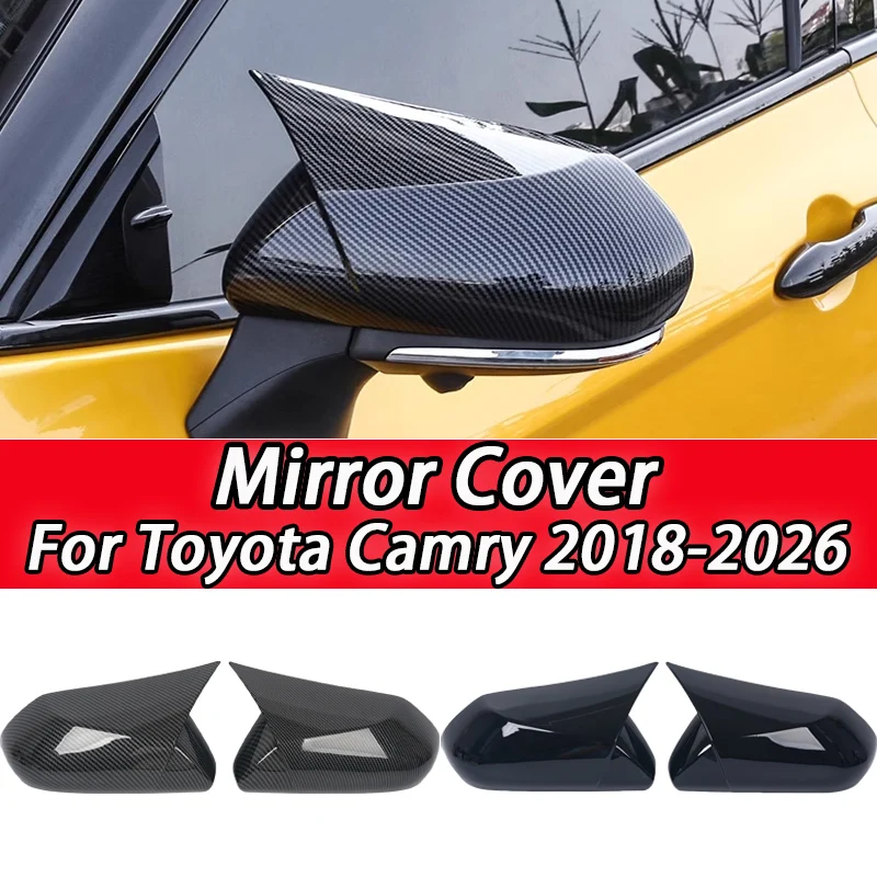

Для Toyota Camry XV70 2018-2026 крышка бокового зеркала заднего вида на крыло, наклейка на внешнюю дверь, чехол заднего вида, отделка из углеродного волокна