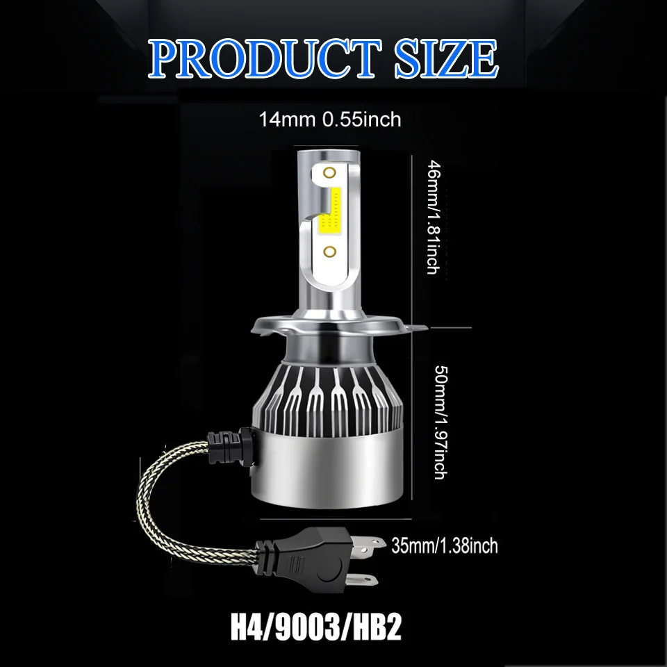 تحسين الرؤية سهلة التركيب تعزيز السلامة H4 LED المصباح لسيارة جيب باتريوت MK74 2007 2008 2009 2010 2011 2012-2017