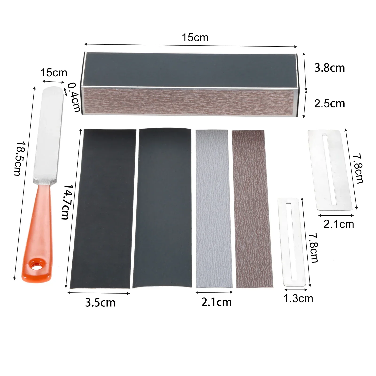 Guitar Luthier Tool Kit, 1 Fret Crowning Luthier File,1 Fret Sanding Leveler Beam Leveling Bar,2 Fingerboard Guard,4 Sandpapers