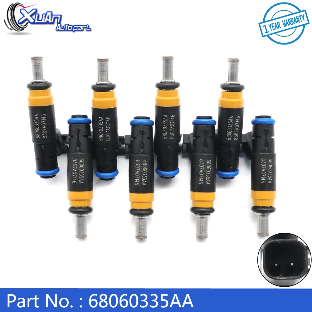 XUAN Fuel Injectors Nozzle 68060335AA For CHRYSLER 300 ASPEN DODGE CHALLENGER CHARGER DURANGO JEEP COMMANDER RAM 1500 2500 3500