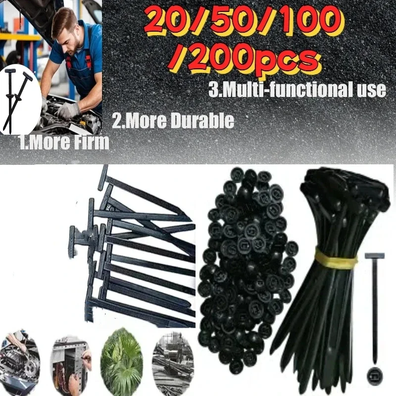 

Нейлоновые стяжки-молнии, многофункциональные автомобильные защитные приспособления для двигателя, крепежный зажим для панели под кузовом, сменный винт, сверхмощная самоблокирующаяся кабельная стяжка