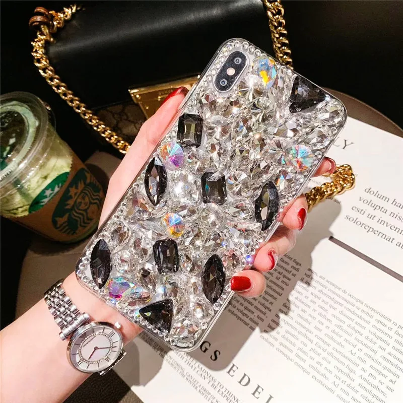 Sparkling Crystal TPU Sublimation Phone Cases, Luxury, for Huawei P50Pro, P40, Mate30, Honor 9X, 50, 60Pro