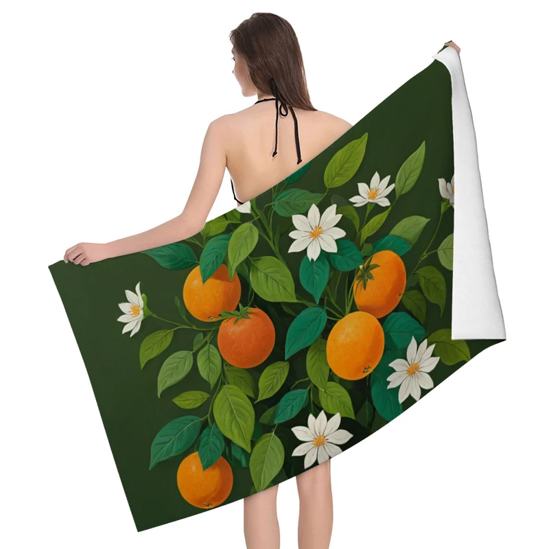 Home bath towels for the body towels bathroom quick drying microfiber beach man large sports towel Fruit plant boho simple ins