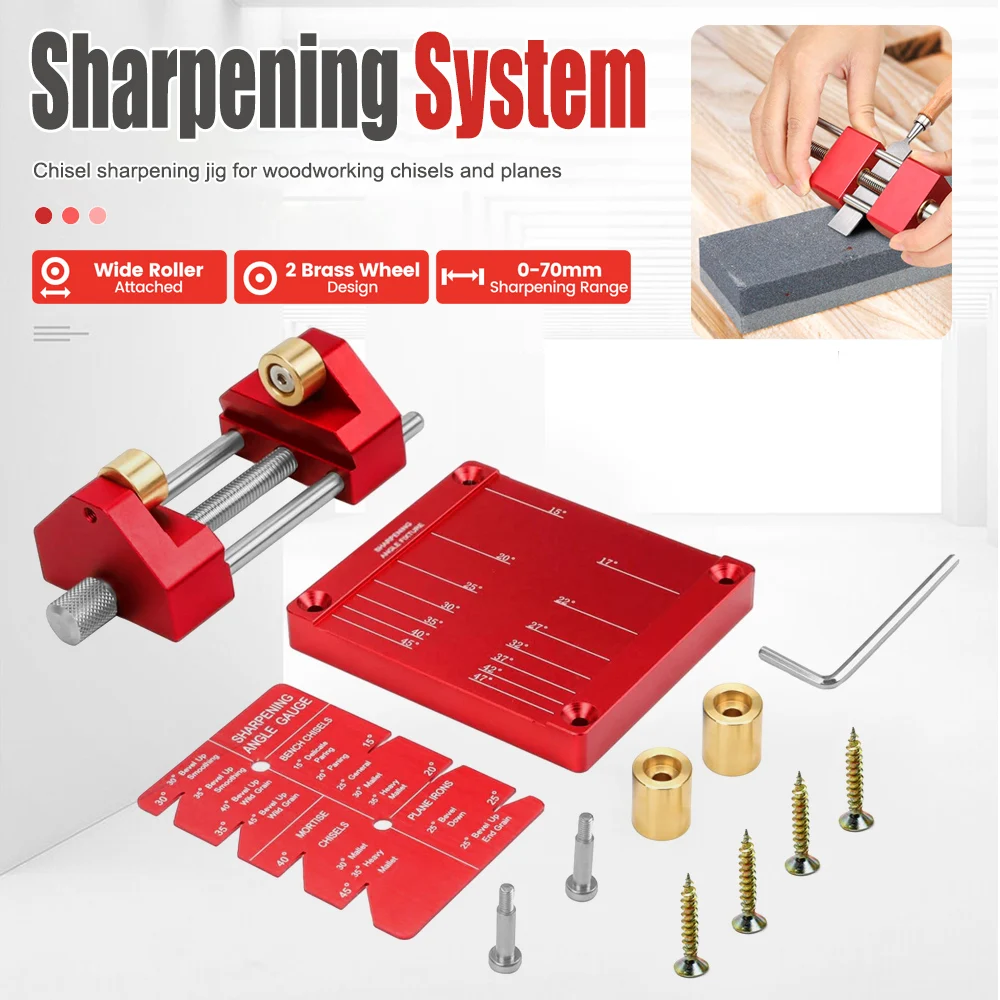 

Sharpening System Honing Guide Sharpening Holder Angle Fixture Gauge for Woodworking Chisel Sharpening Holder Guide