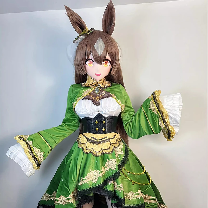 Fatto a mano Personalizza Fascia completa con serratura Bambola Personaggio dei cartoni animati Kig Cosplay Maschera Kigurumi Maschere Kigurumi Anime giapponesi in resina