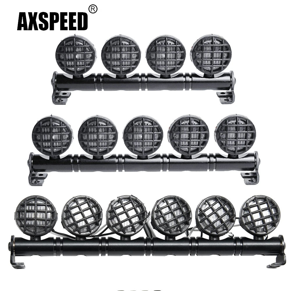 AXSPEED White Spotlight 4/5/6 LEDS Roof Lamp Light Bar for Axial SCX10 II Wraith TRX-4 1/10 RC Model Car Truck Decortion Parts