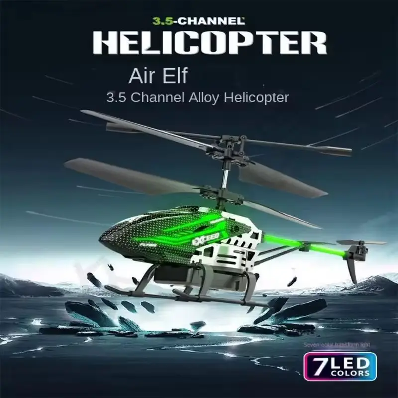 

3.5CH RC Helicopter - USB Charging, Crash Resistant, LED Lights, Gyro, Detachable Battery, One-Key Takeoff, Remote Control Toy